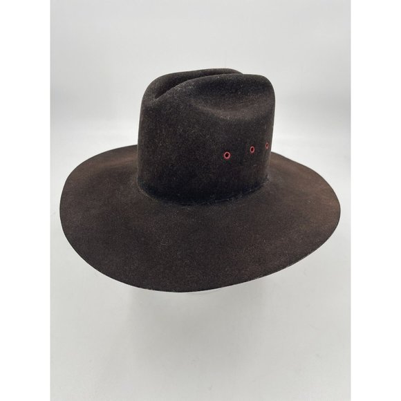 Eddy Brothers Black Felt Cowboy Hat Durofelt 6 5/8 Good Used Condition - Picture 1 of 13
